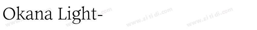 Okana Light字体转换
